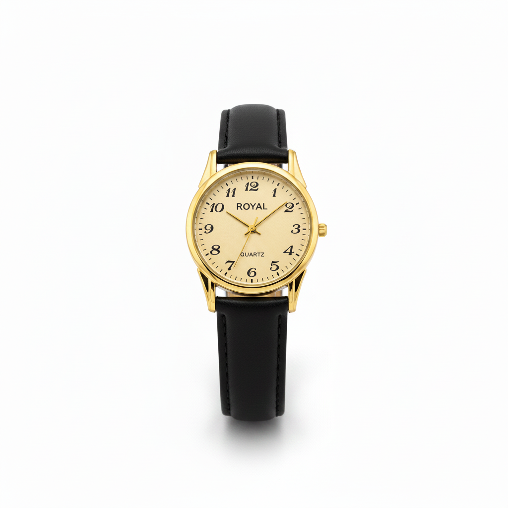 Premium Stylish Black Leather Watch 0X2 - Modern, Durable & Comfortable