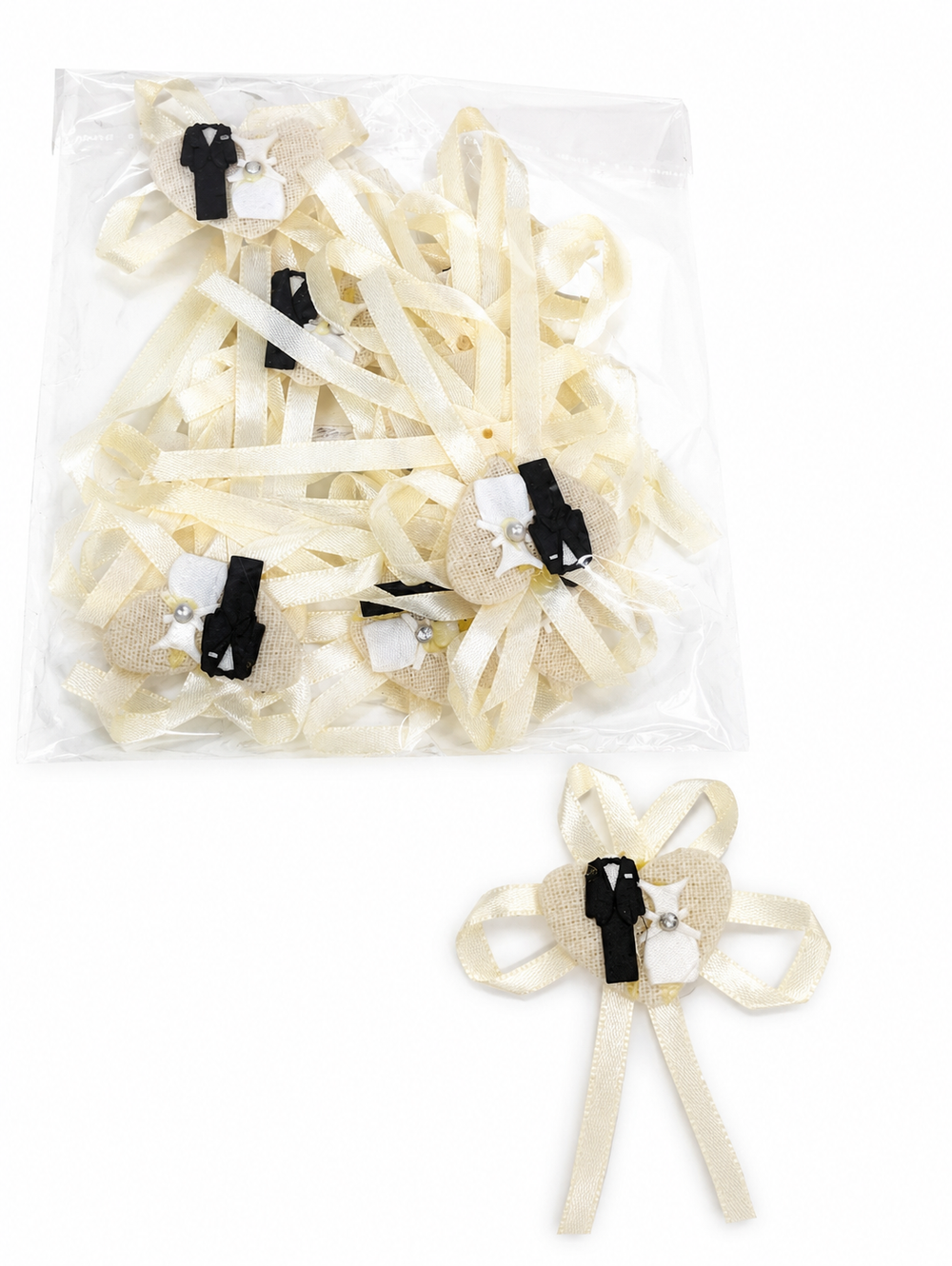 Creamy Graduation Ribbon Bow - RTX5