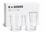 GODIS Clear Glass Tumbler Set – 6 Pieces (230ml)