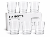 GODIS Clear Glass Tumbler Set – 6 Pieces (230ml)