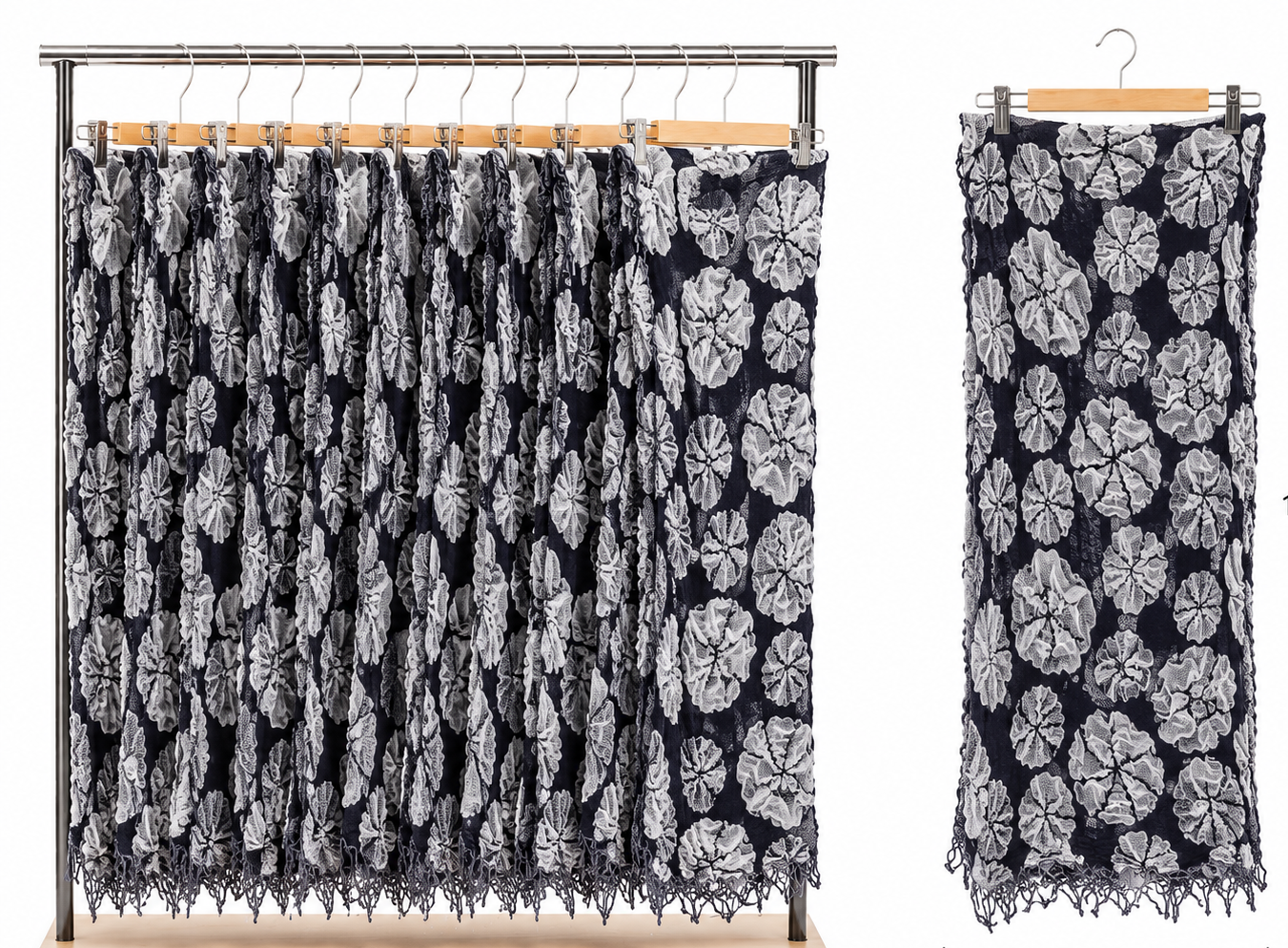 Luxury 3D Floral Scarf /Shawl F-90 - Best Sell Online