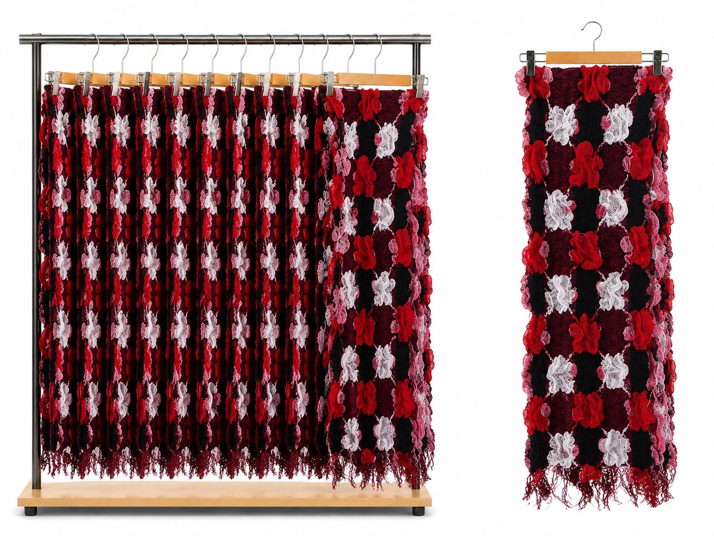 Luxury 3D Floral Scarf /Shawl F-92 - Best Sell Online