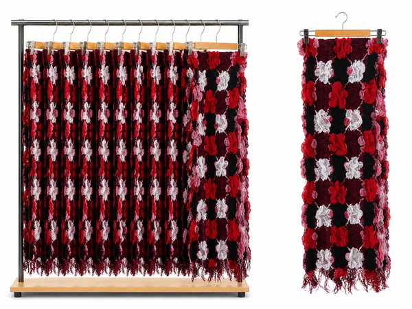 Luxury 3D Floral Scarf /Shawl F-92 - Best Sell Online