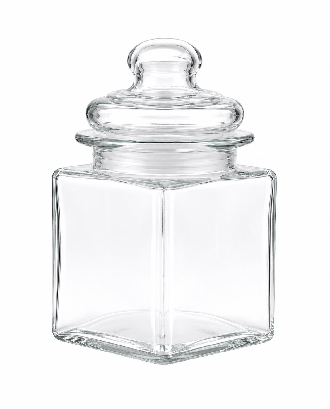 Squared Glass Storage Jar 280ml - FT - 6700 - Premium Quality