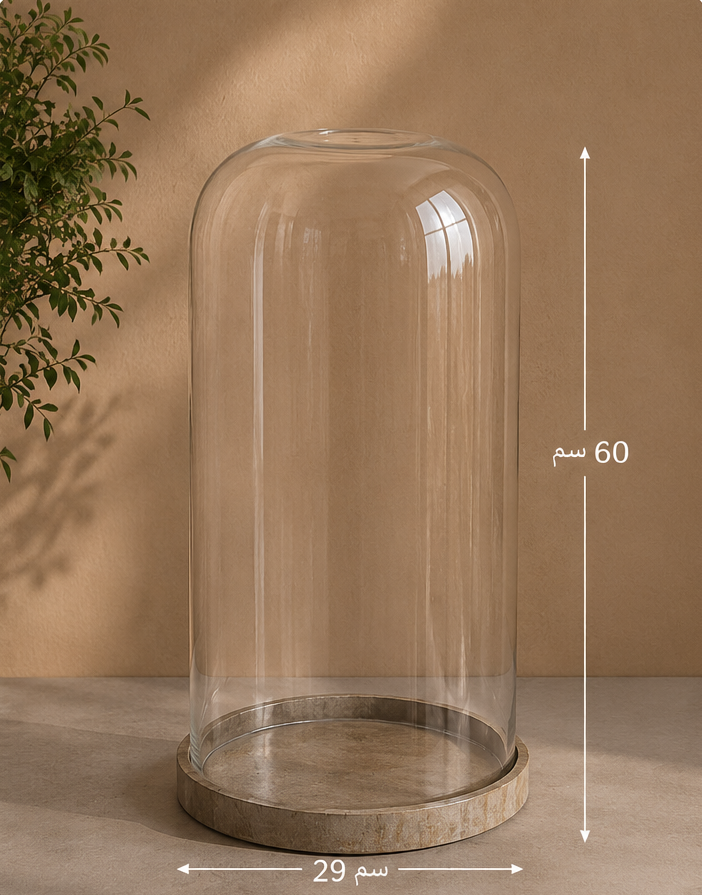 Glass Display Cover with Base 60×29cm Premium Quality | Best Sell Online