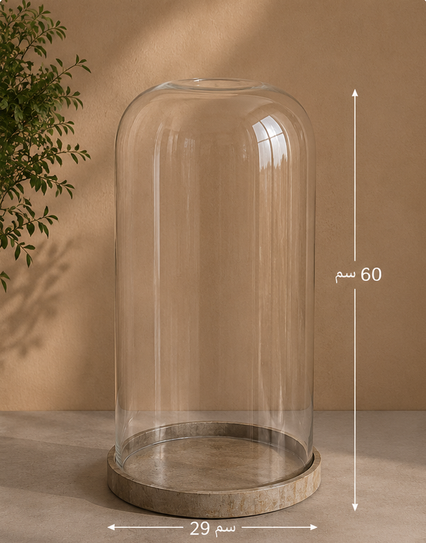 Glass Display Cover with Base 60×29cm Premium Quality | Best Sell Online