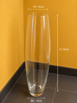Oval Floor Glass Vase 10cm×70cm×10cm - 1 | Premium Quality | Best Sell Online