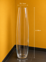 Oval Floor Glass Vase 13cm×80cm×17cm - 3 | Premium Quality | Best Sell Online