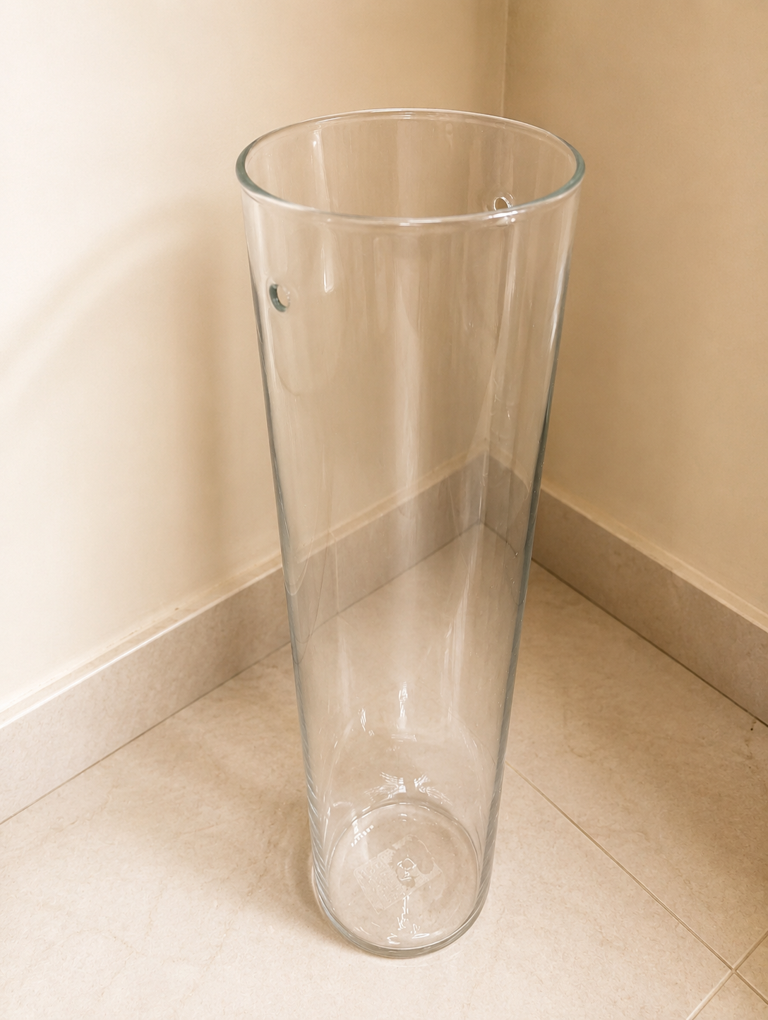 Clear Cylinder Glass Vase -02 | 8cm×35cm×8cm (small)