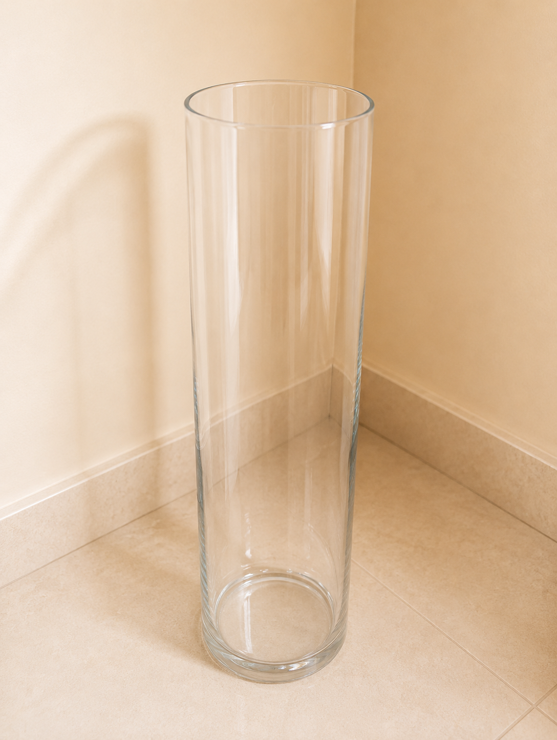 Cylindrical Glass Flower Vase-L6 | 20cm×60cm×20cm
