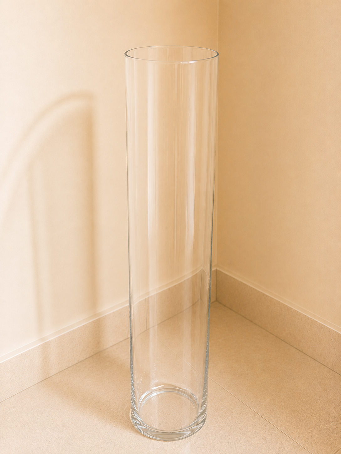 Cylindrical Glass Flower Vase-L7 | 15cm×80cm×15cm