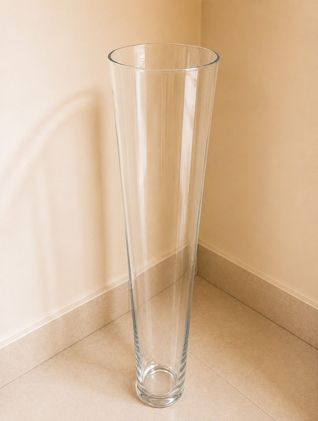 Cylindrical Trumpet Glass Flower Vase-L8 | 19cm×70cm×15cm