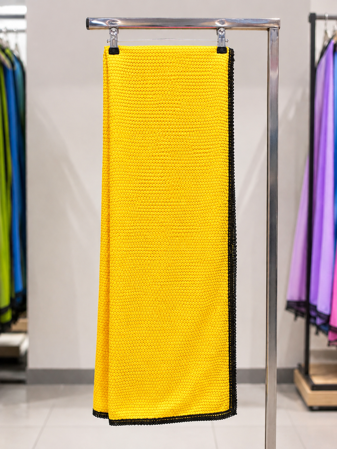 Yellow Textured Shayla Scarf - 0980 |Premium Quality | Best Sell Online