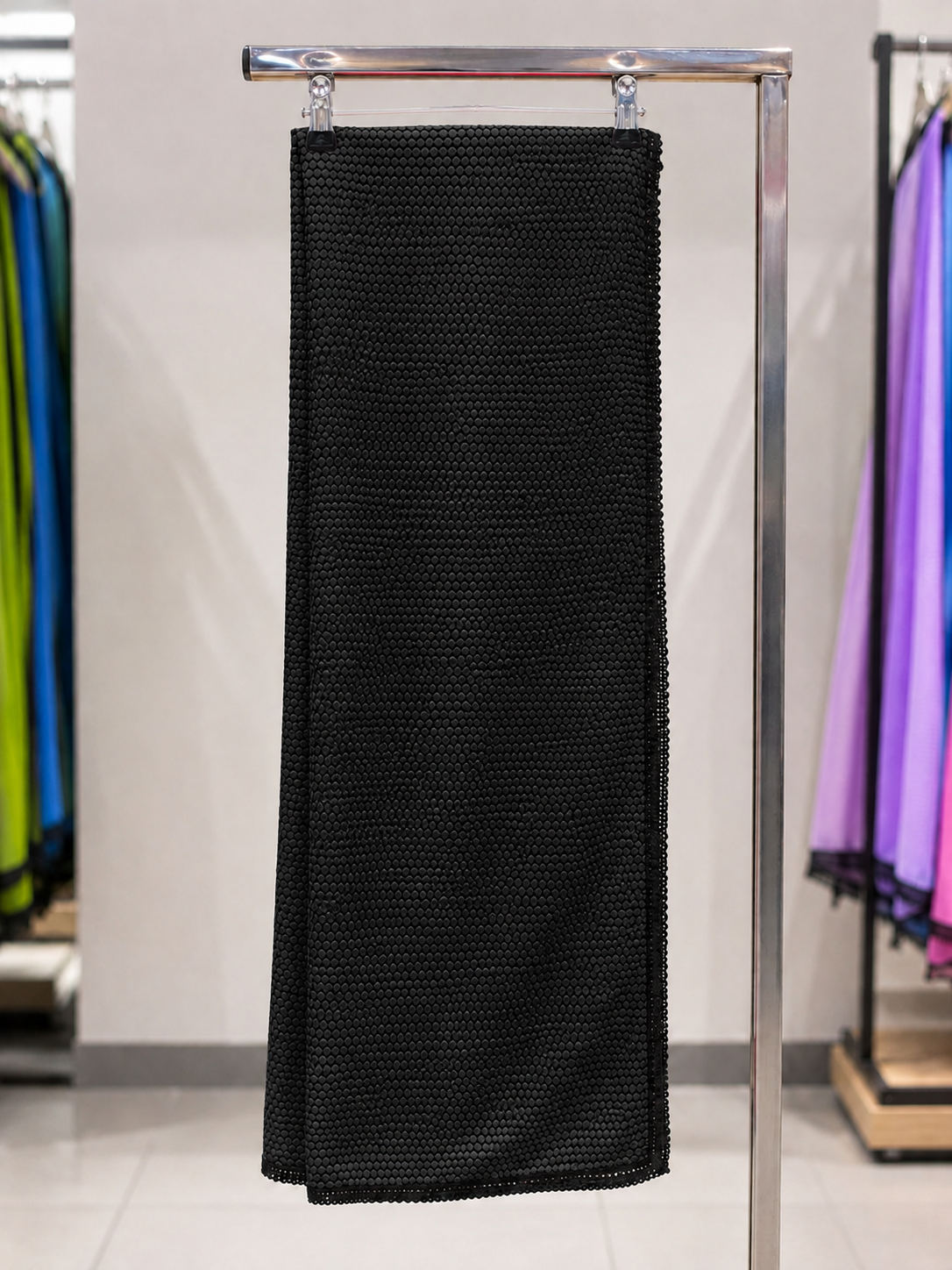 Black Textured Shayla Scarf - 0980 |Premium Quality | Best Sell Online