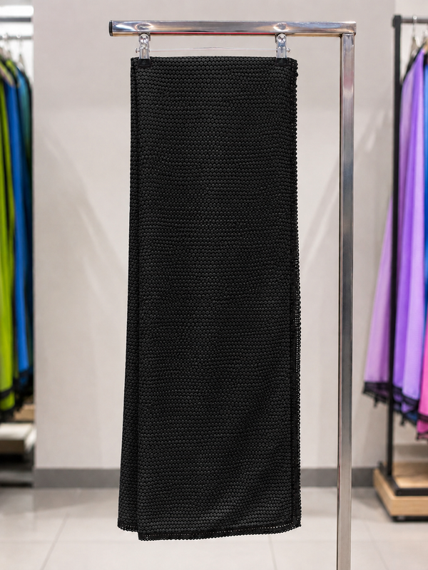 Black Textured Shayla Scarf - 0980 |Premium Quality | Best Sell Online