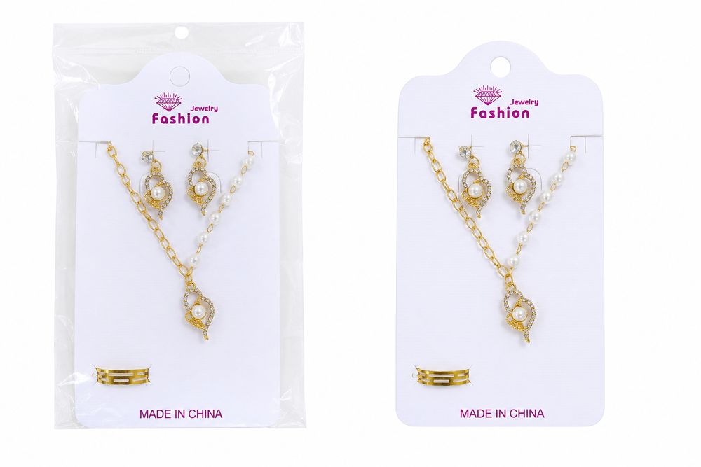 FR Elegant Heart Glow Necklace Set - 4500DX - Best Sell Online