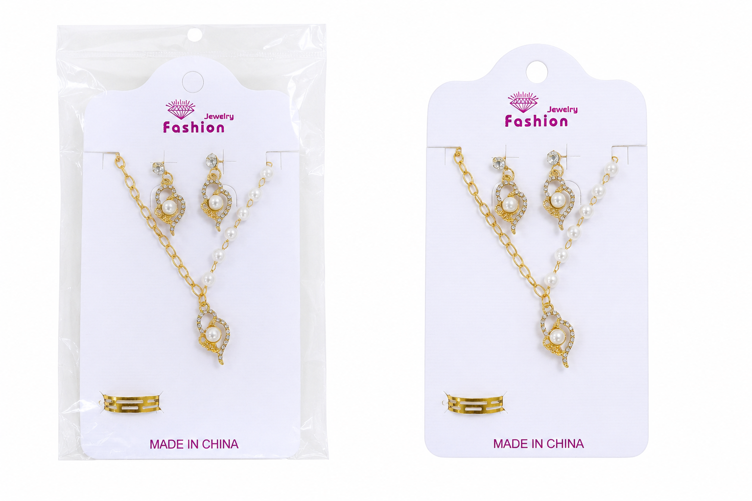 Elegant Heart Glow Necklace Set - 4500DX - Best Sell Online