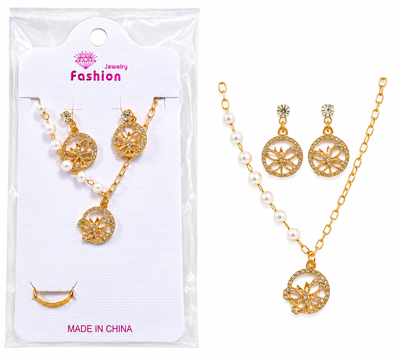 Elegant Flower Necklace Set - 0087MA - Best Sell Online