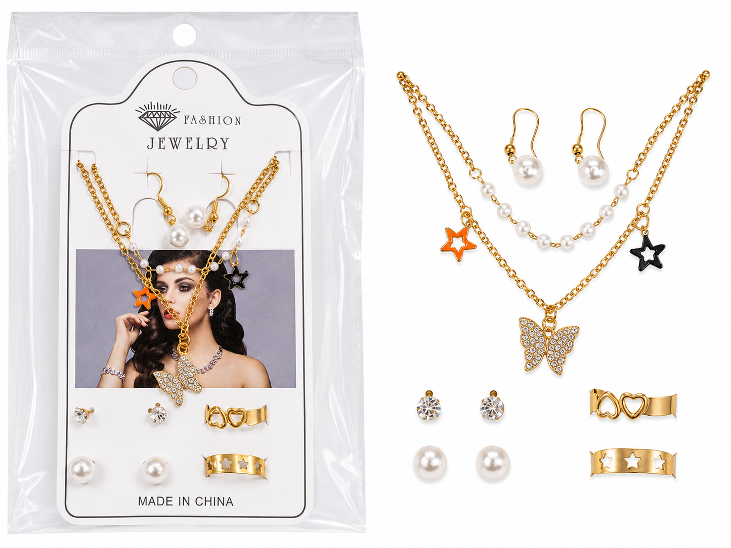 Golden Flower Elegant Necklace - 89000AW- Best Sell Online