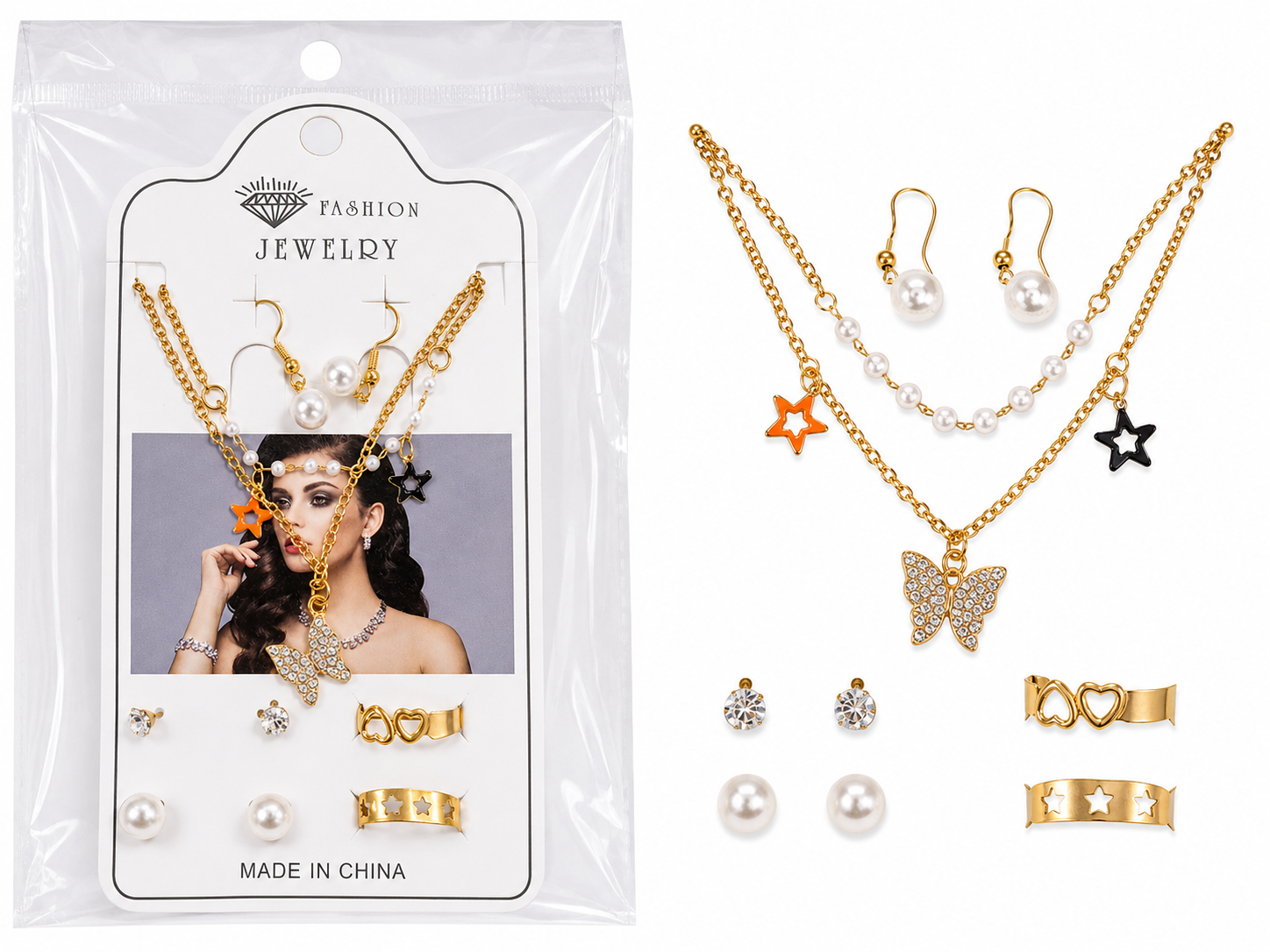 Golden Flower Elegant Necklace - 89000AW- Best Sell Online