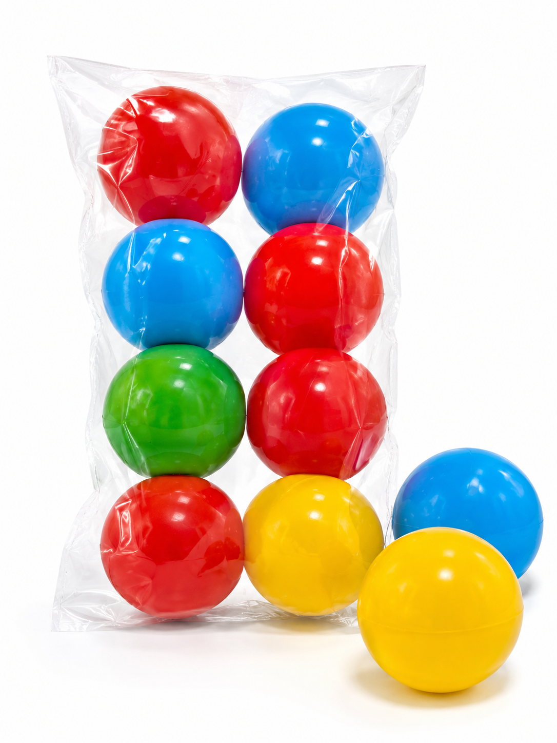 Colorful Plastic Ball Set - (Red, Blue, Green, Yellow) - 12300