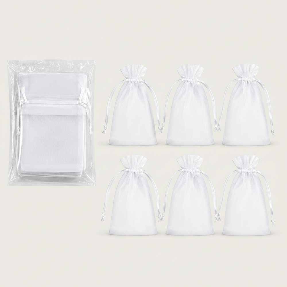 FR Premium Super White Gift Bags-6pcs - Durable & Affordable