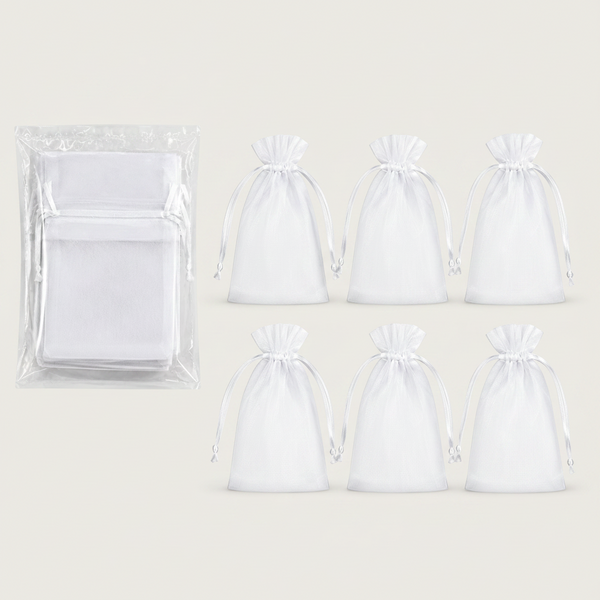 FR Premium Super White Gift Bags-6pcs - Durable & Affordable
