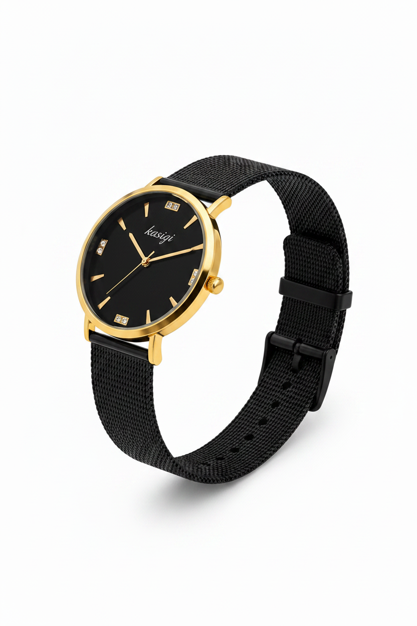 Premium Stylish Black Watch 0X1 - Modern, Durable & Comfortable