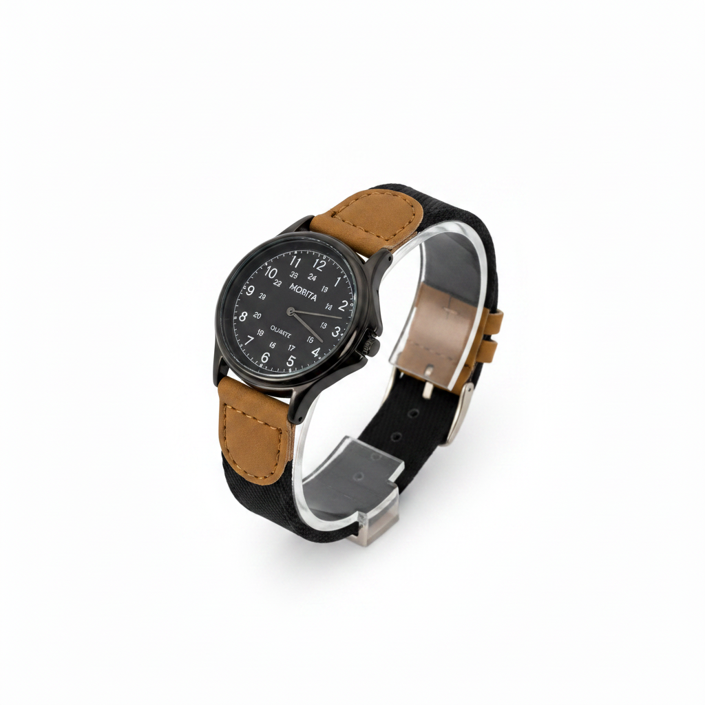 Premium Stylish Black-Brown Watch 0X3 - Modern, Durable & Comfortable