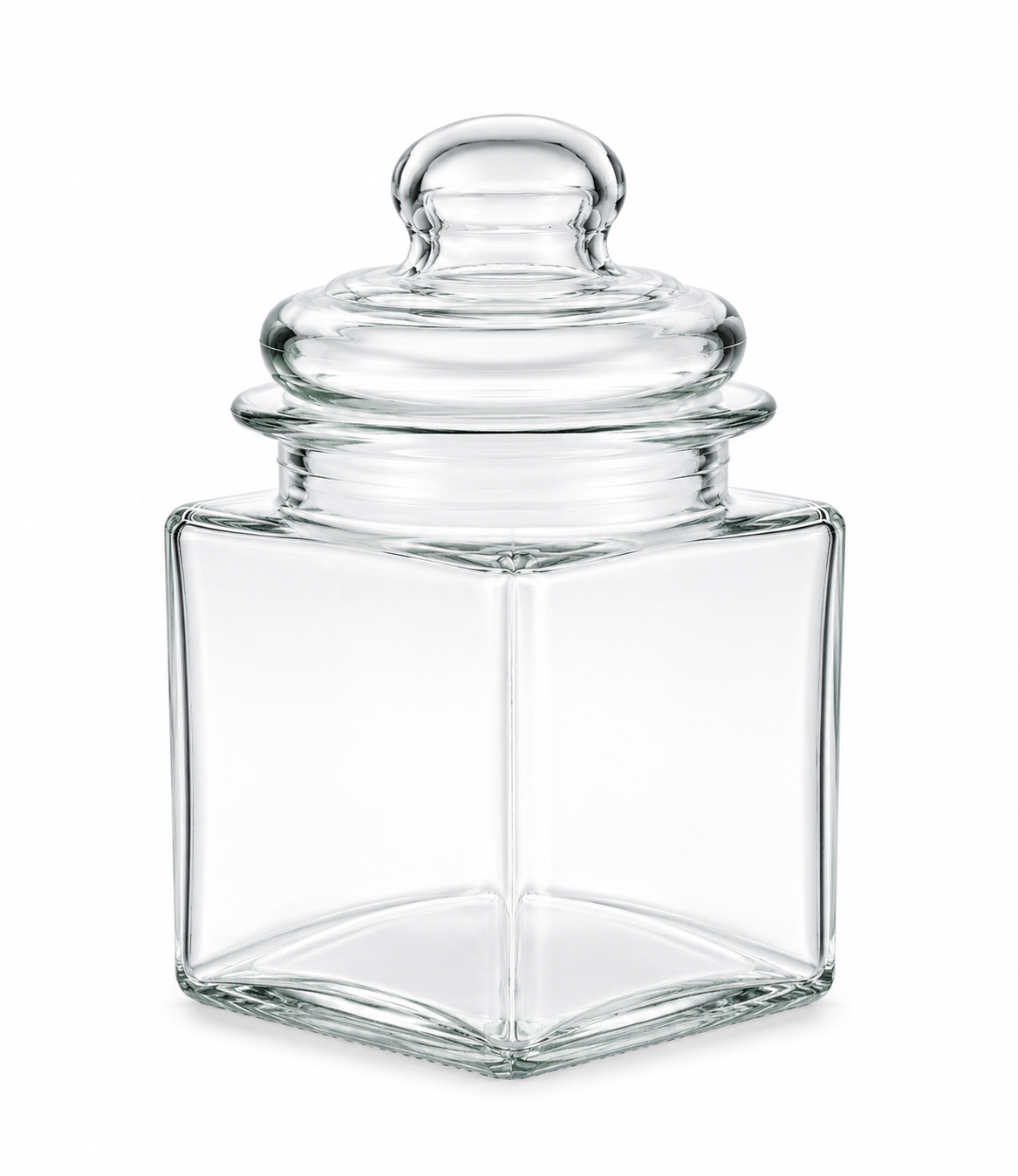 Squared Glass Storage Jar 280ml - FT - 6700 - Premium Quality
