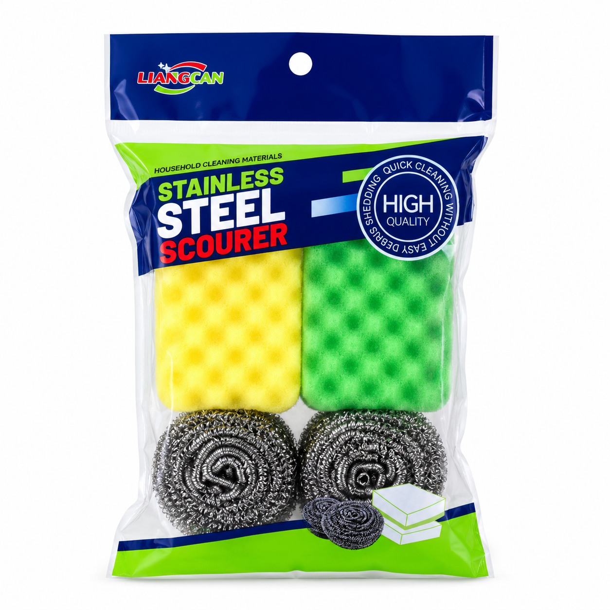 Stainless Steel Cleaning Sponge-Set (4-pcs)- NC-83850 | Premium Quality - Best Price Online