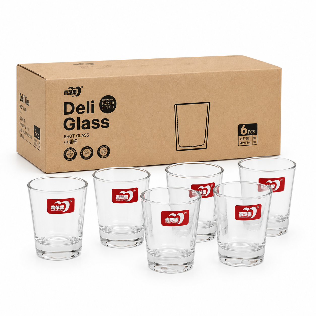 FR Premium Deli Shot Glass Set 110ML (6pcs) - Durable & Affordable