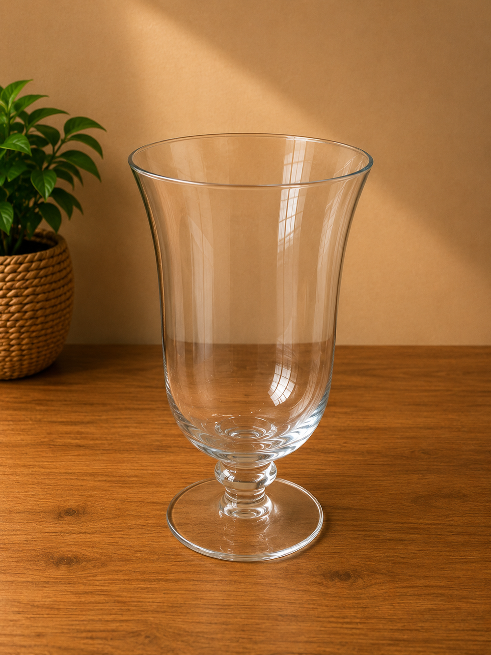 Footed Pedestal Glass Vase TX-T - 16cm×30cm×14cm
