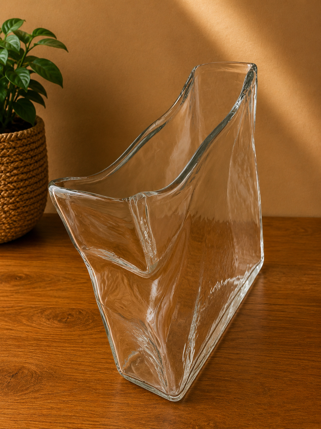 Glass Boat Flower Vase  TX-L - 30cm×30cm×30cm