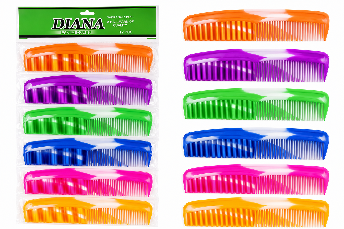 FR Diana Colored 12- Pocket Combs (Medium Pack) | Premium Quality - Best Price Online