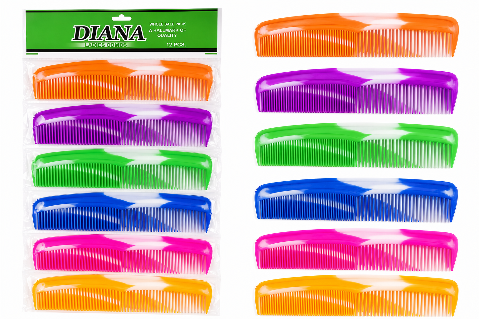 FR Diana Colored 12- Pocket Combs (Medium Pack) | Premium Quality - Best Price Online