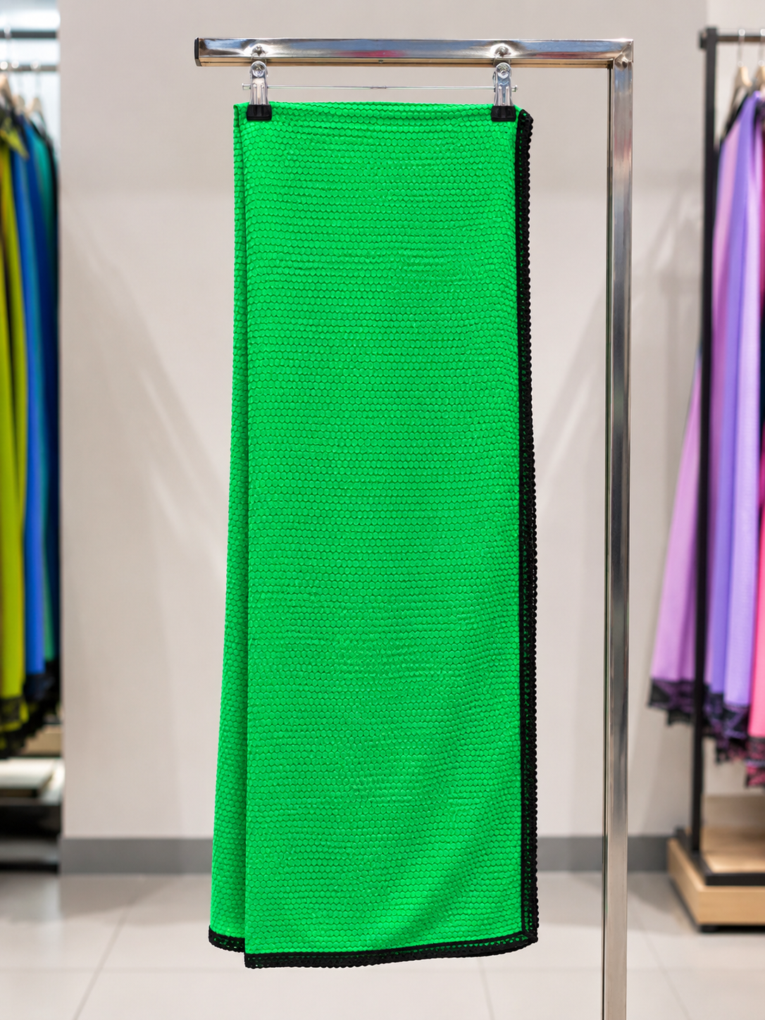 Green Textured Shayla Scarf - 0980 |Premium Quality | Best Sell Online