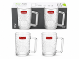 FR Premium 2x375ml Green Apple Juice Glass Set - Durable & Reliable