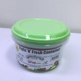 Tight N Fresh Round Container Set- Light Green Cover (3pcs) - 625ml, 1Ltr, 1.5Ltr | Premium Quality - Best Sell Online Cover (3pcs) - 625ml, 1Ltr, 1.5Ltr | Premium Quality - Best Sell Online