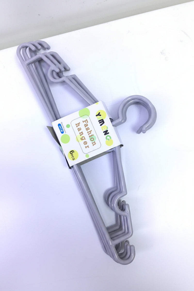 Yimeng Fashion Plastic Cloth Hunger- Light-Gray (6pcs)- 40cm - WTC- 7830 | Premium Quality - Best Sell Online