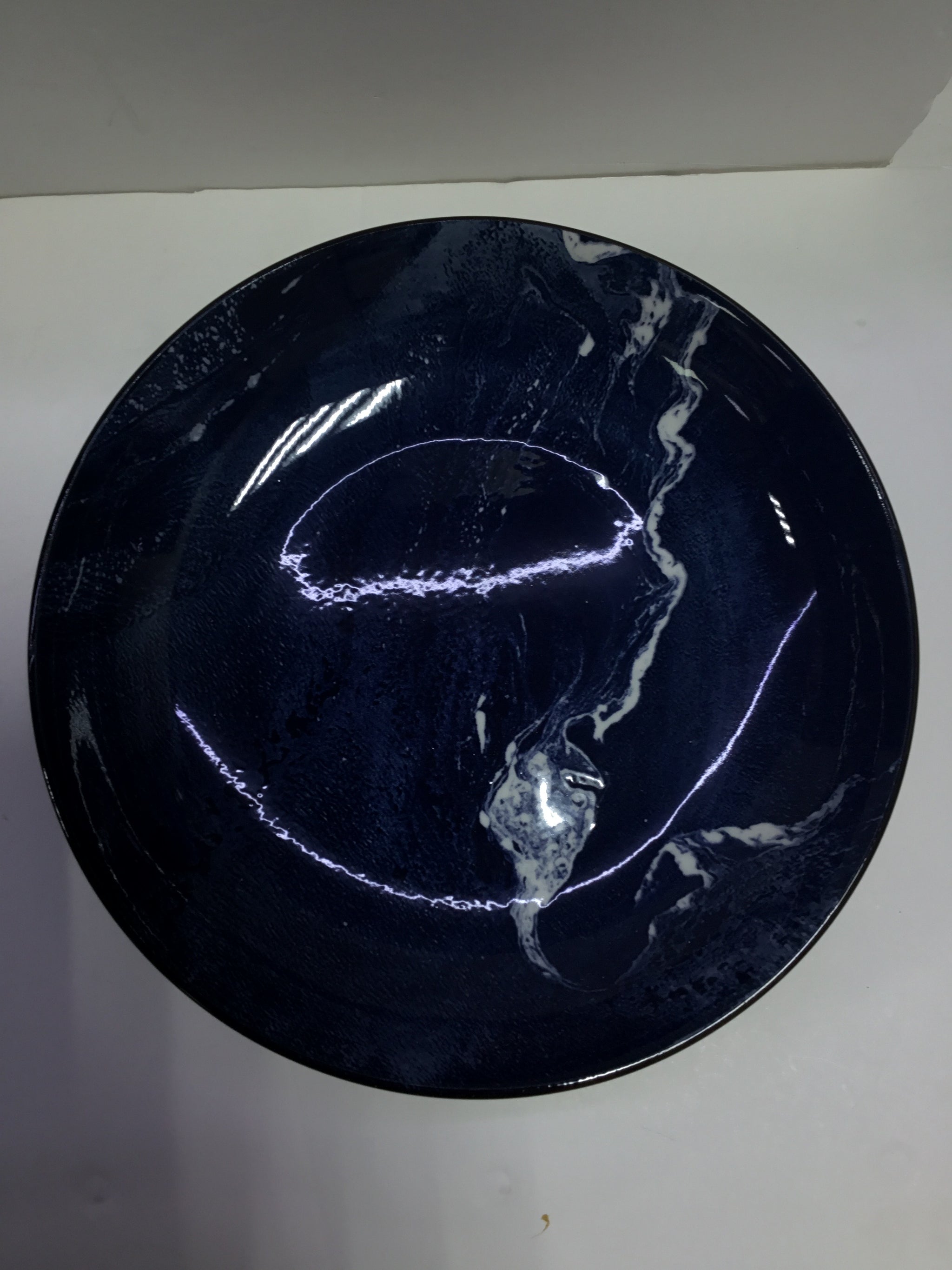 FR Blue With White Shade Ceramic Serving Dish-M