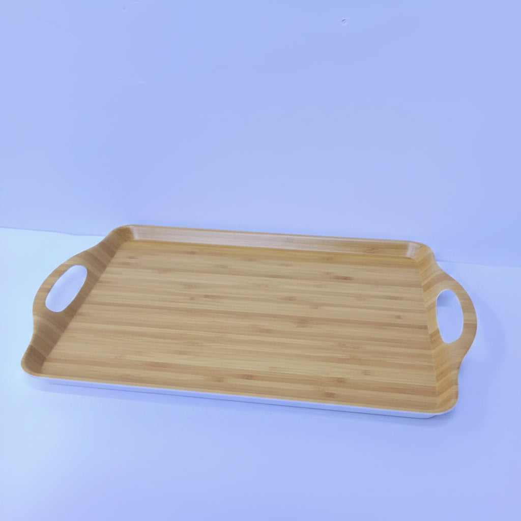 Brown Rectangular Melamine Tray -008 - NA-76199-P