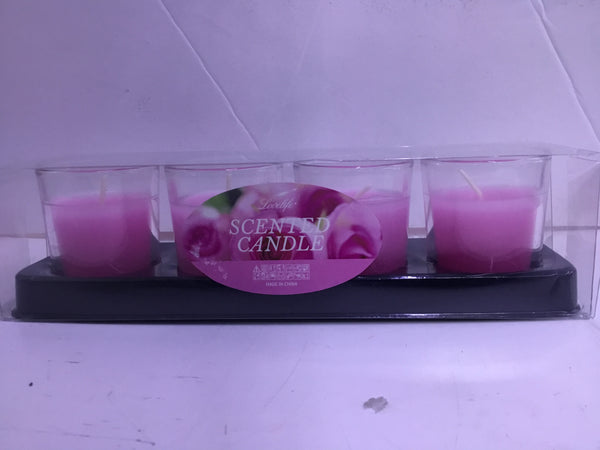 Pink Votive Candles – 4-Pack