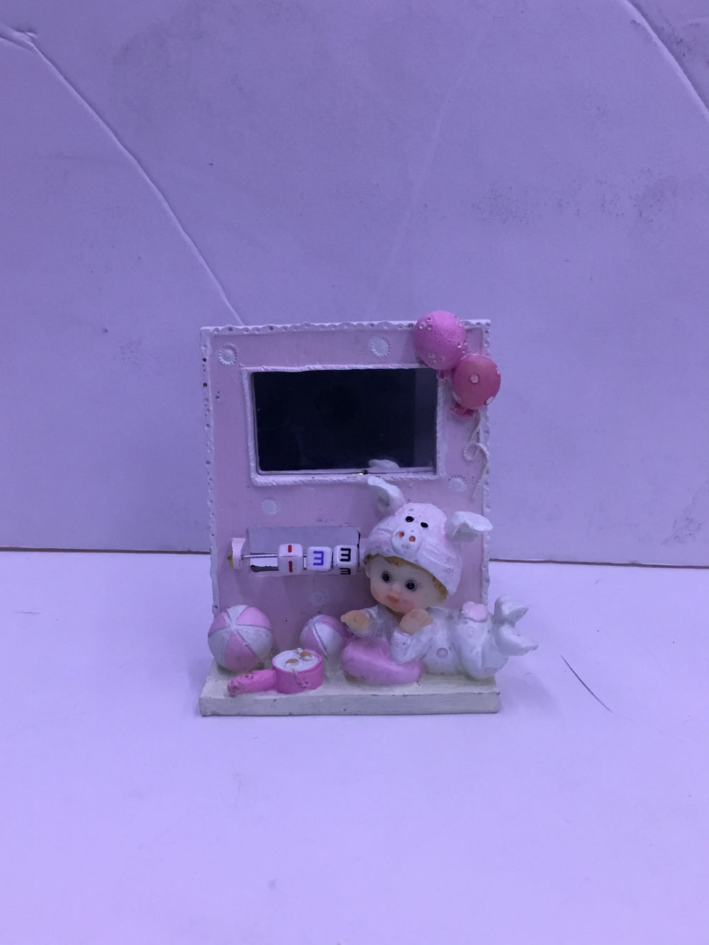 Pink Baby-Themed Decorative Photo Frame & Memo Holder