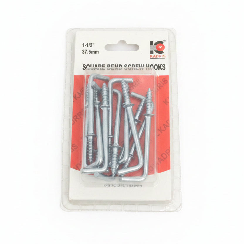 FR KADRIS Square Bend Screw Hooks (HA - 1584) 1-1/2 - 37.5mm Premium Quality
