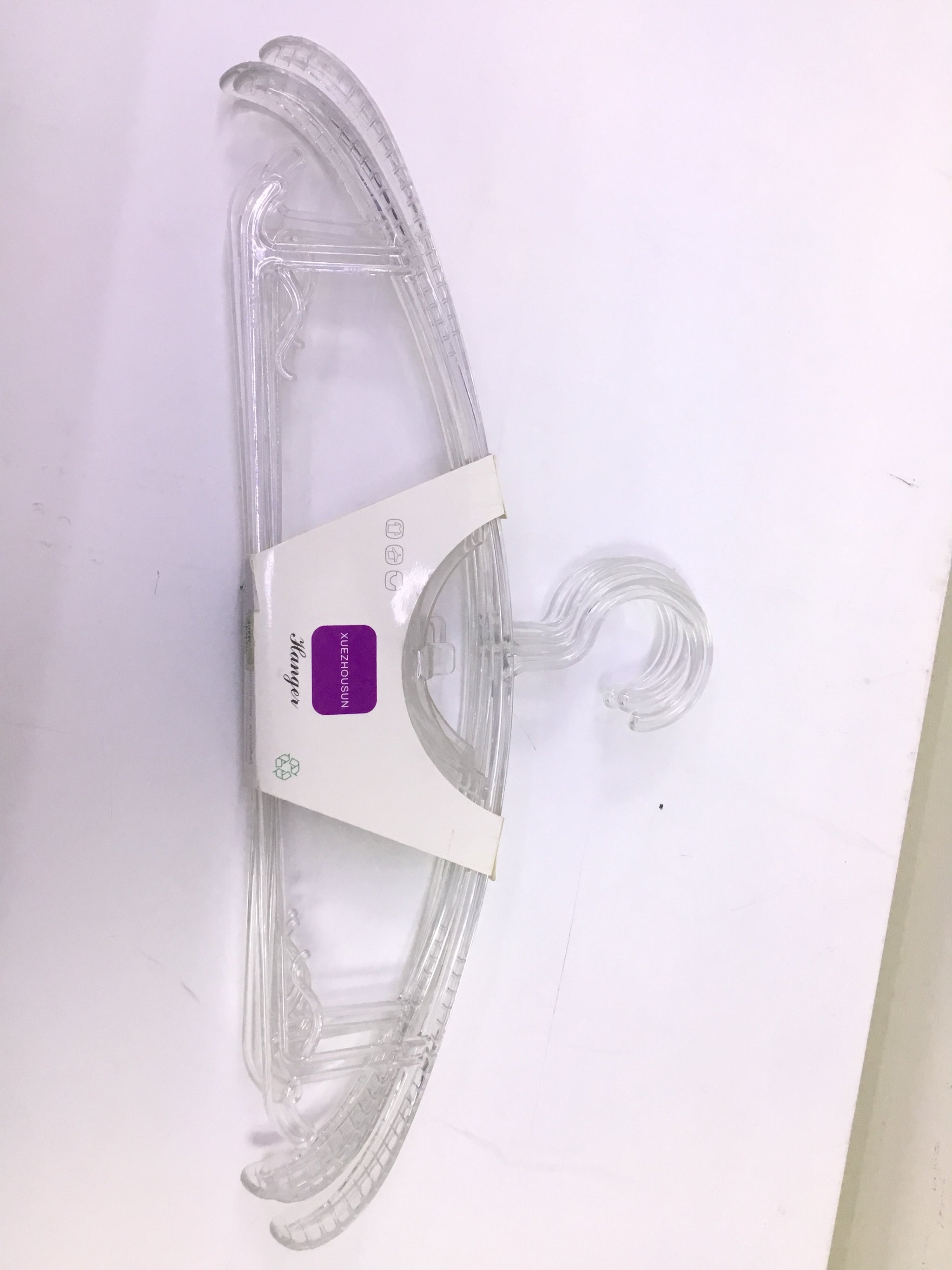 Xuezhousun Fashion Plastic Cloth Hunger Set - Transparent (3pcs)- 41cm - WTC- 6165 | Premium Quality - Best Sell Online