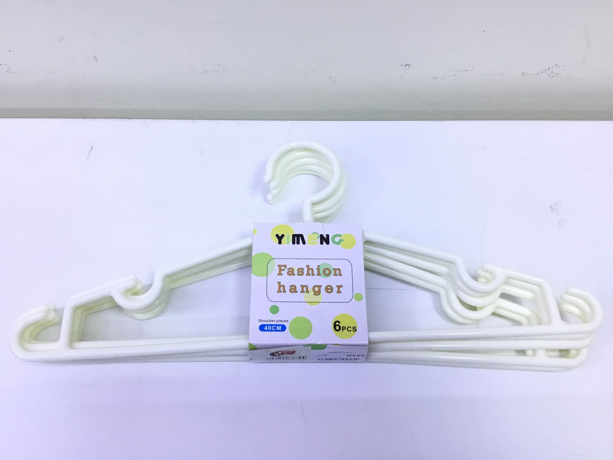 Yimeng Fashion Plastic Cloth Hunger- Off White (6pcs)- 40cm - WTC- 7830 | Premium Quality - Best Sell Online