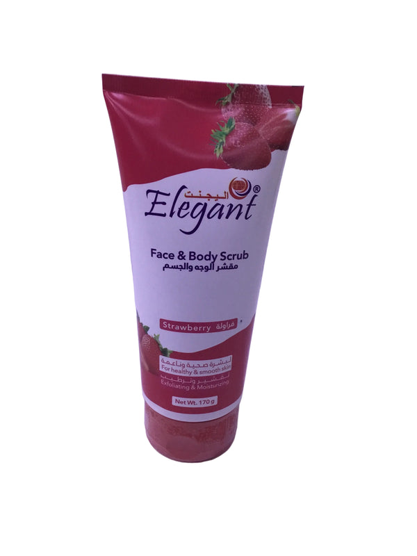 Elegant Face And Body Scrub-(Strawberry) - 170g - Healthy And Smooth Skin - Premium Quality