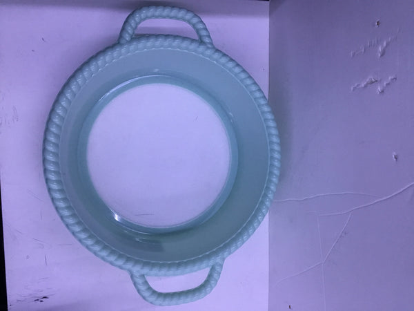 Round Plastic Serving Tray with Handles