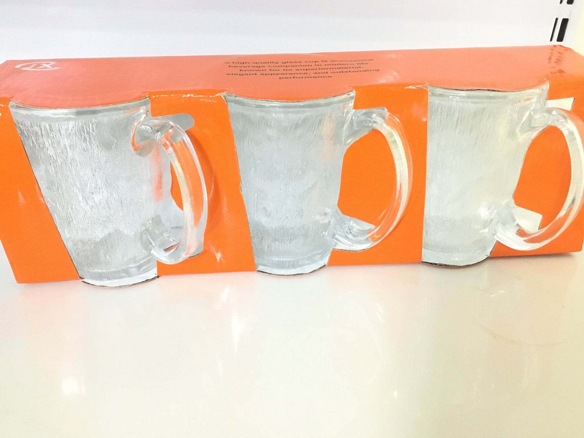 Glass Cup - 255ml- 3pc -JXZB0053K
